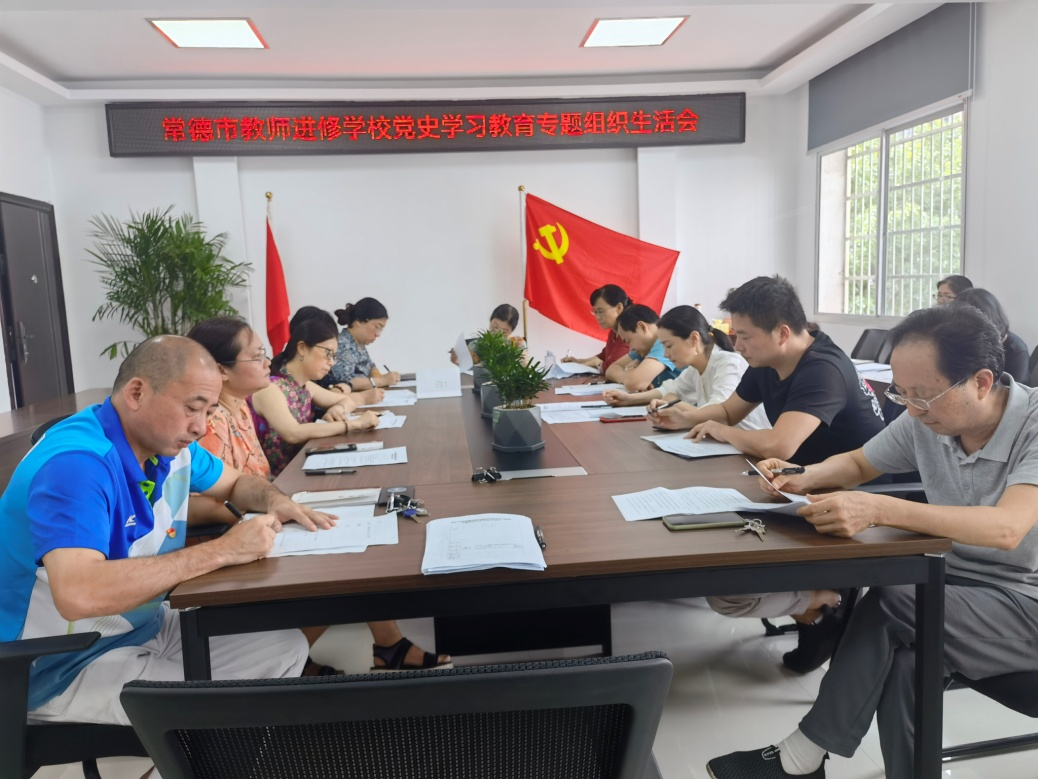 常德市教师进修学校召开党史学习教育专题组织生活会