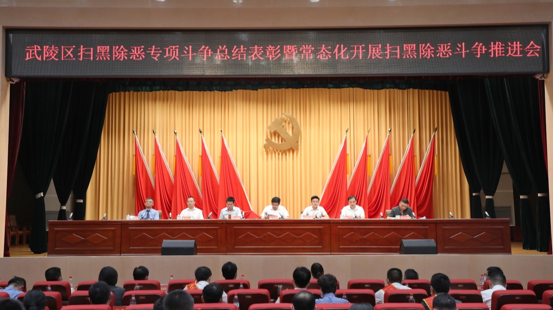 武陵区召开扫黑除恶专项斗争总结表彰大会暨常态化开展扫黑除恶斗争推进会