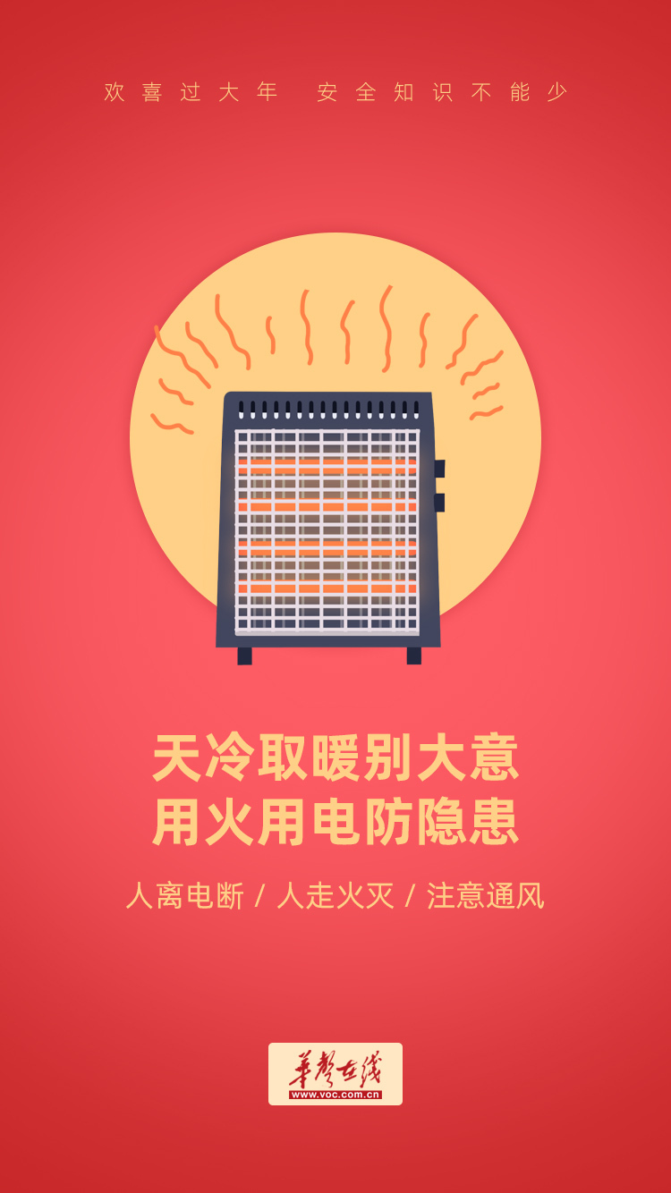 【公益海报】欢喜过大年，安全知识不能少!