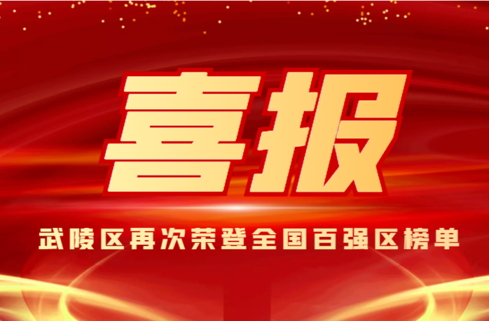 喜报│武陵区再次荣登全国百强区榜单