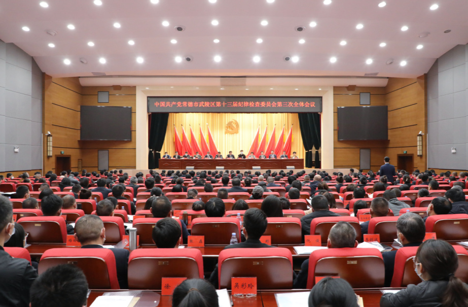 武陵区第十三届纪委第三次全体会议召开：以永远吹冲锋号的韧劲定力 持之以恒推进全面从严治党