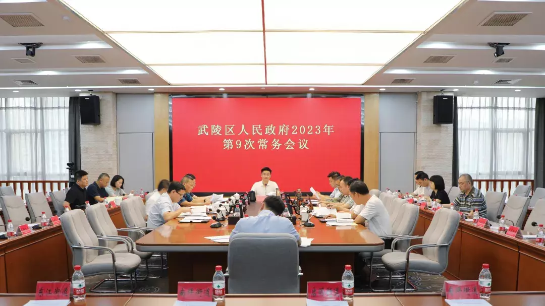 武陵区政府常务会传达学习上级有关精神