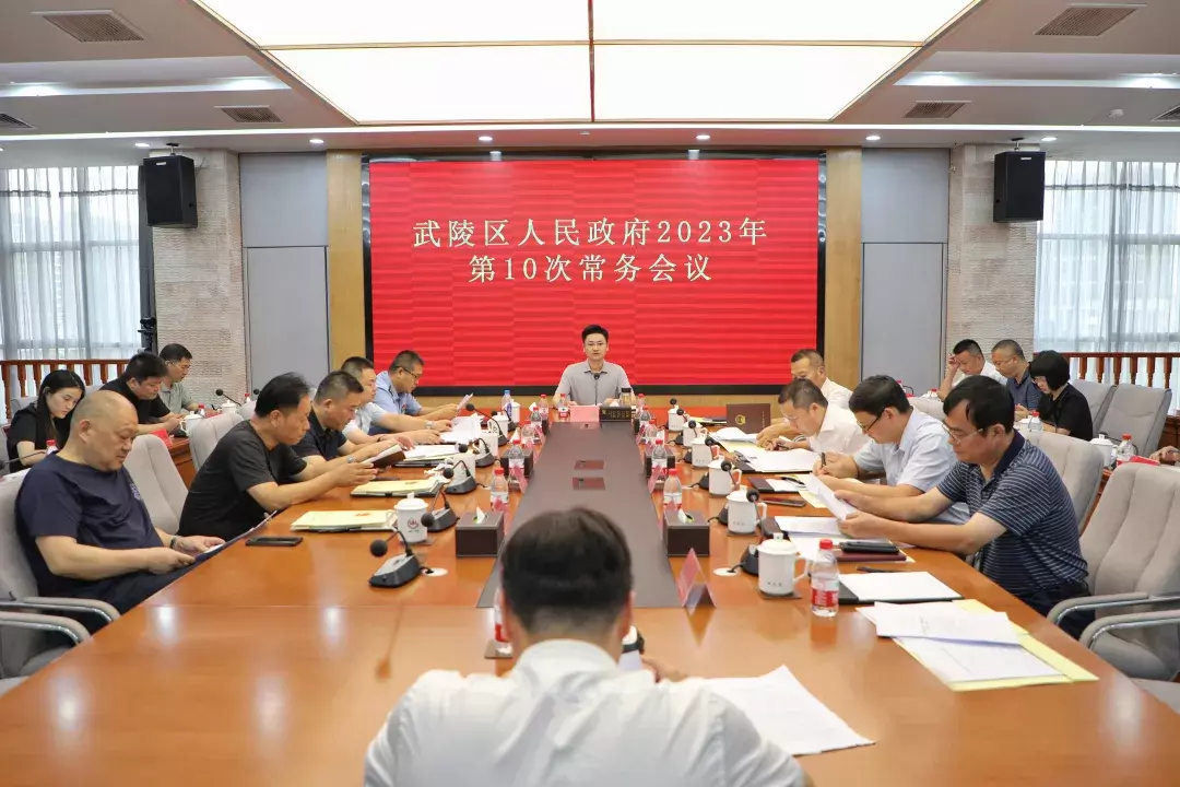 武陵区政府常务会传达学习上级有关精神
