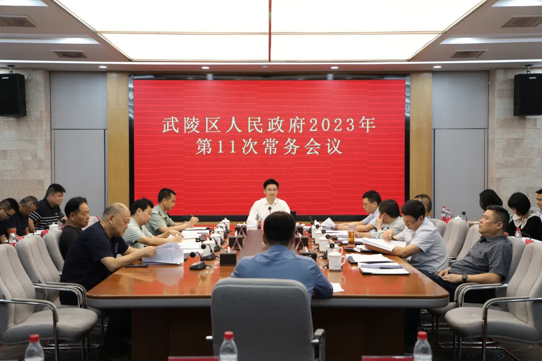 武陵区政府常务会传达学习上级有关精神