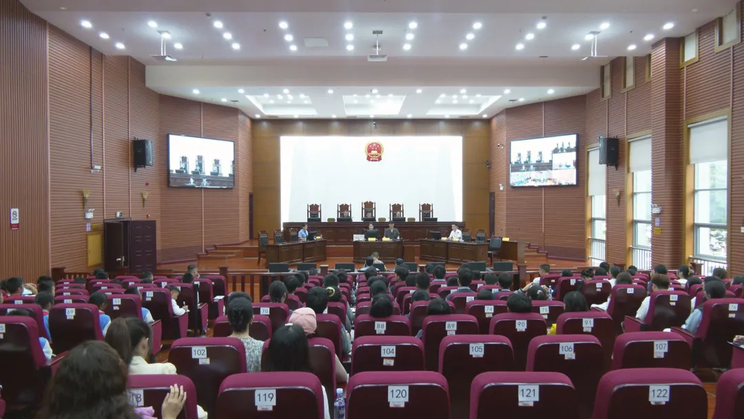 武陵区120名学生走进法庭 零距离旁听毒品案件庭审
