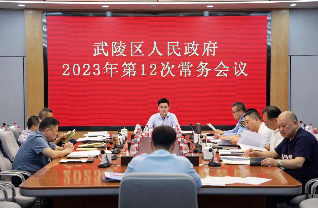 武陵区政府常务会传达学习上级有关精神