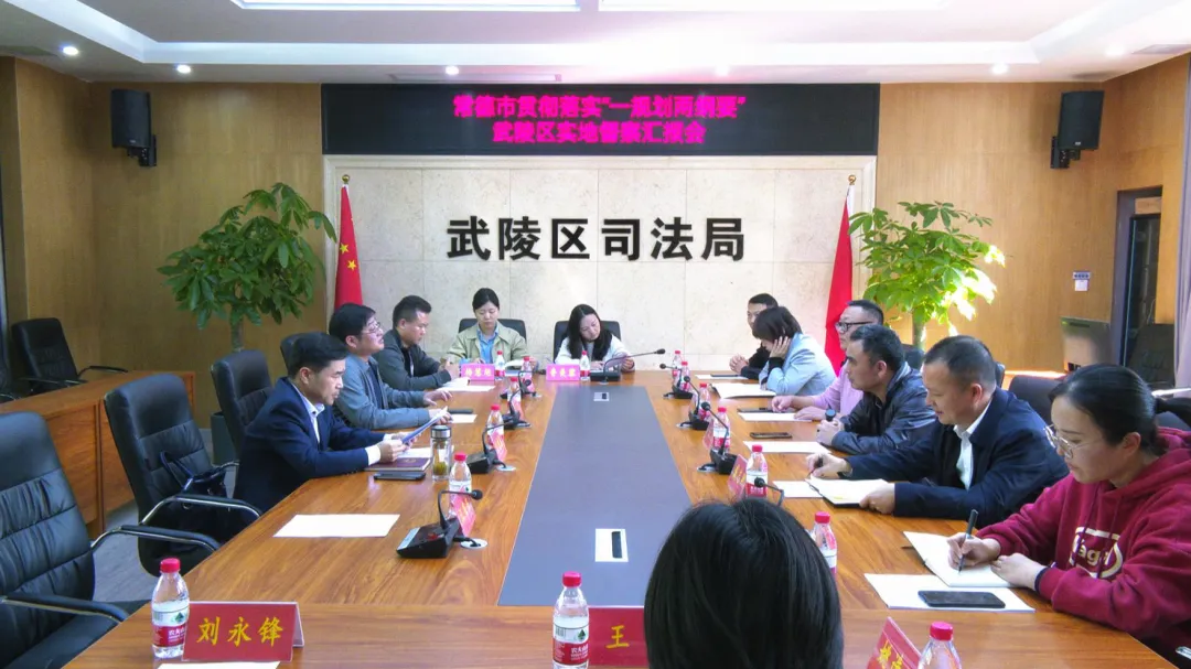 市委全面依法治市办实地督察武陵区“一规划两纲要”贯彻落实情况