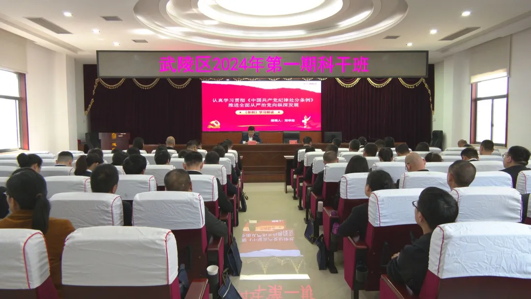 武陵区纪委书记为科干班学员授廉政教育课