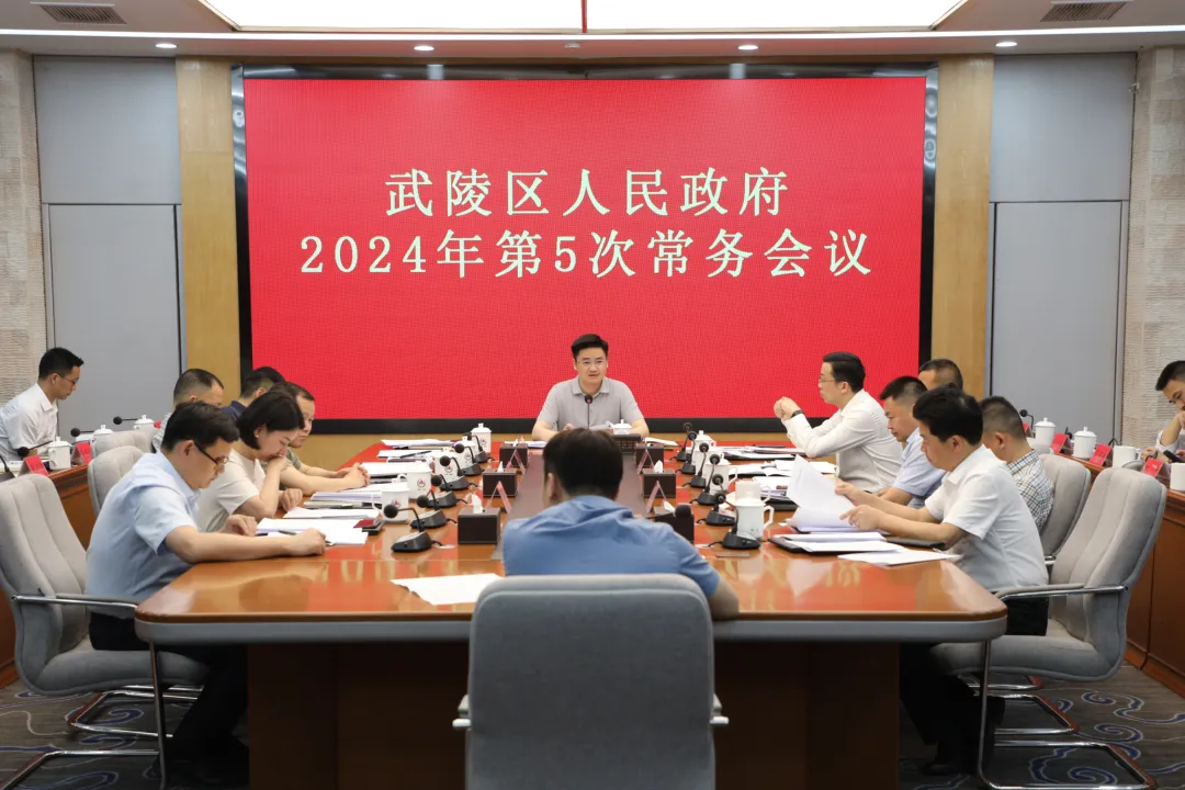 武陵区政府常务会传达学习上级有关精神