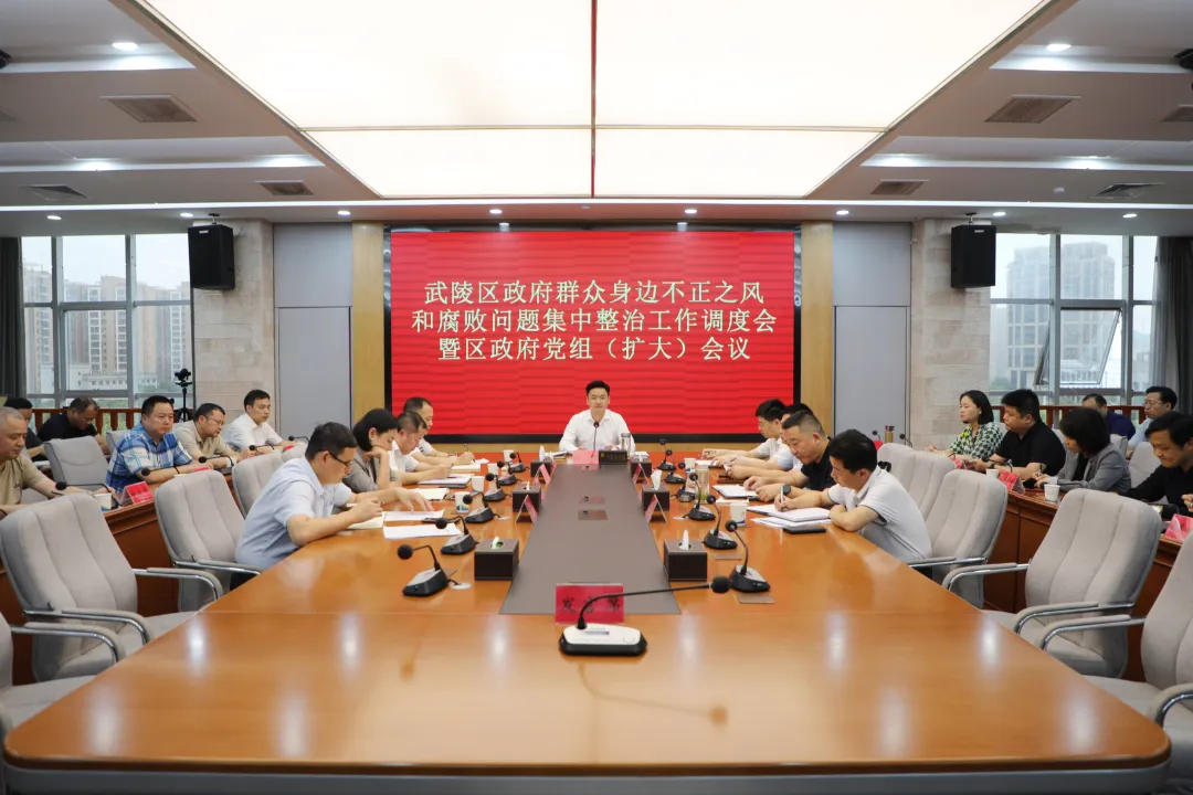 武陵区政府群众身边不正之风和腐败问题集中整治工作调度会暨区政府党组（扩大）会议召开