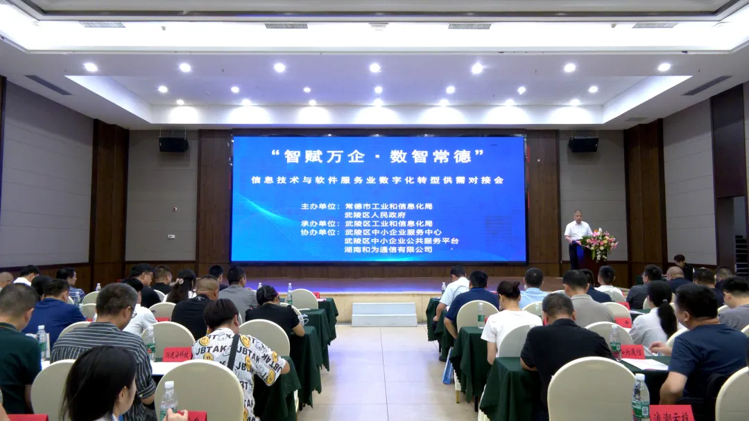 常德市“智赋万企·数智常德”信息技术与软件服务业数字化转型供需对接会在武陵区举行
