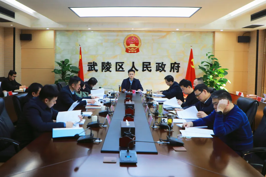 武陵区政府党组班子民主生活会会前学习研讨暨区政府党组会议召开