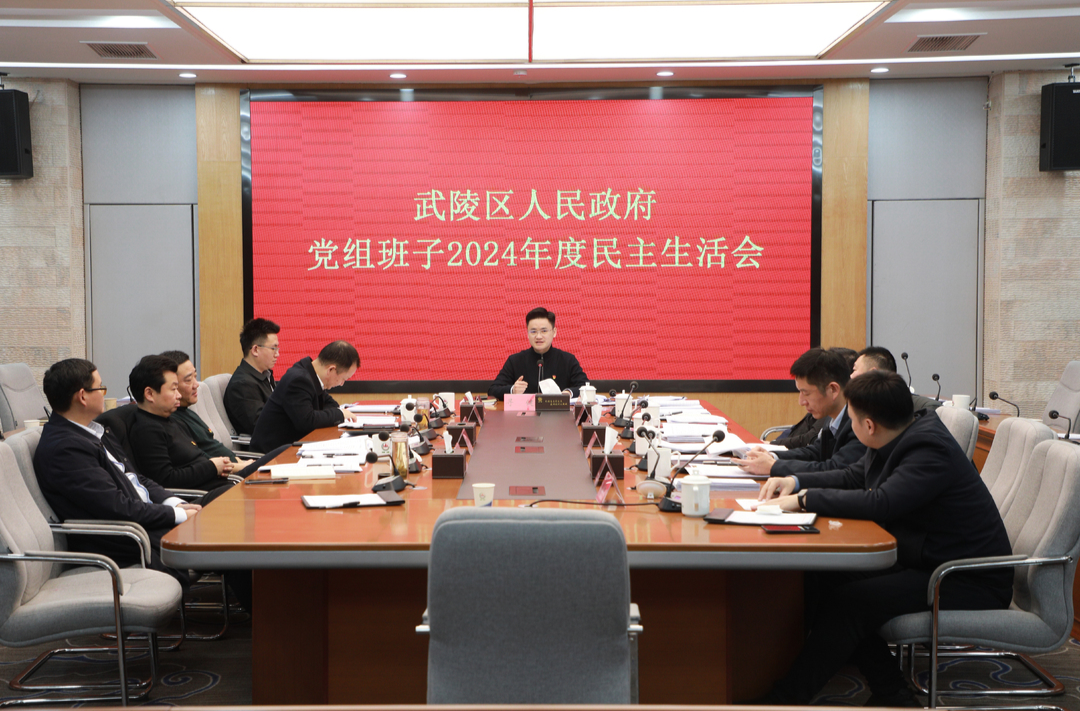 武陵区政府党组召开2024年度民主生活会