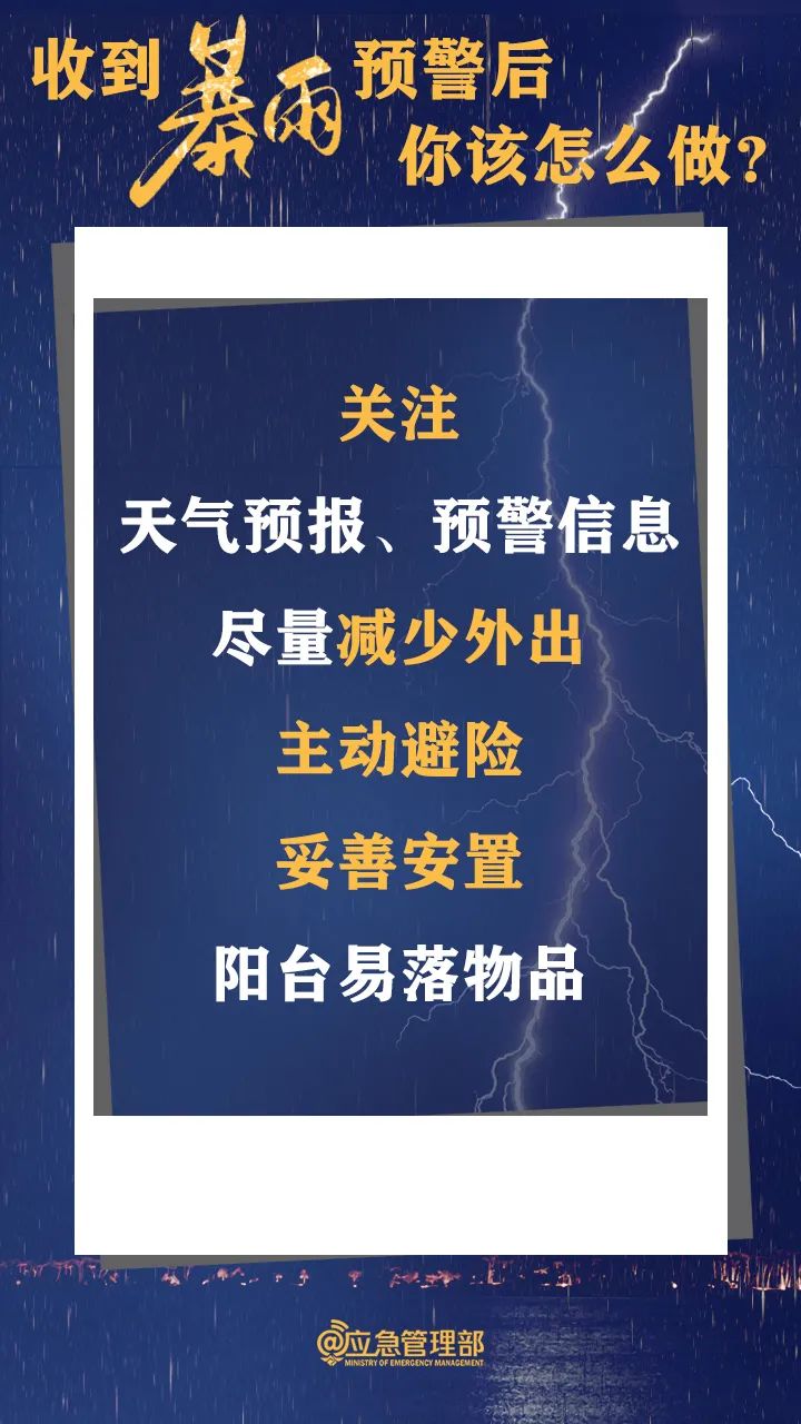【安全宣教】暴雨+强对流！收到预警怎么做？汛期必读！