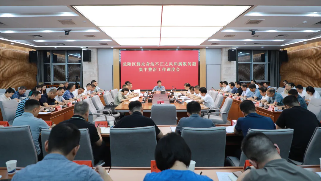 康少中主持召开武陵区群众身边不正之风和腐败问题集中整治工作调度会