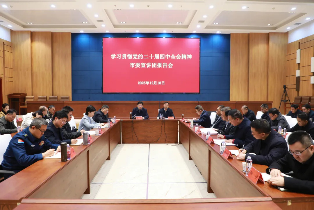 武陵区学习贯彻党的二十届四中全会精神市委宣讲团报告会暨区委理论学习中心组2025年第15次集体（扩大）学习举行