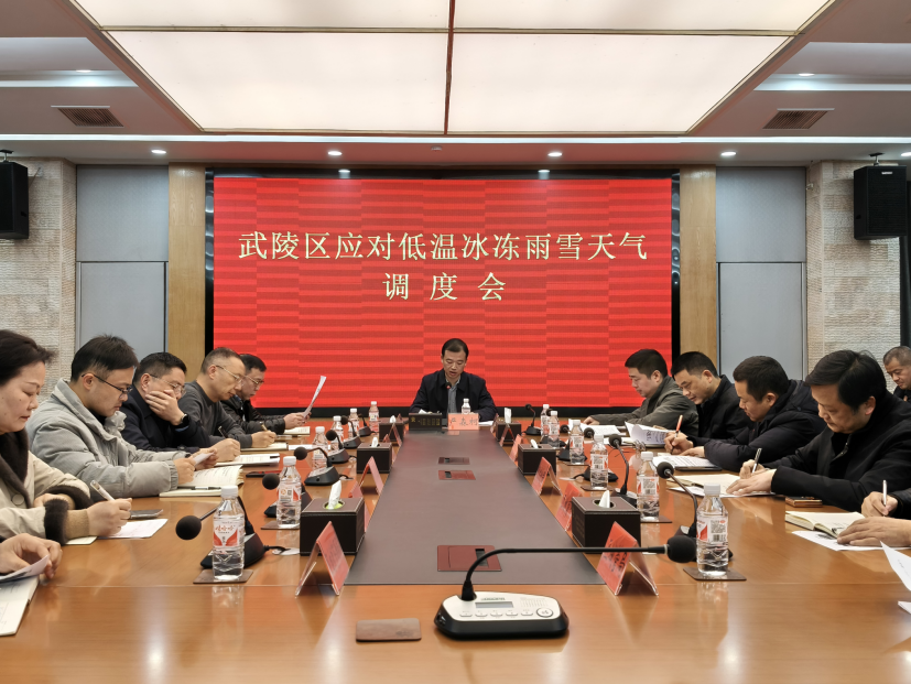 武陵区召开应对低温冰冻雨雪天气工作调度会