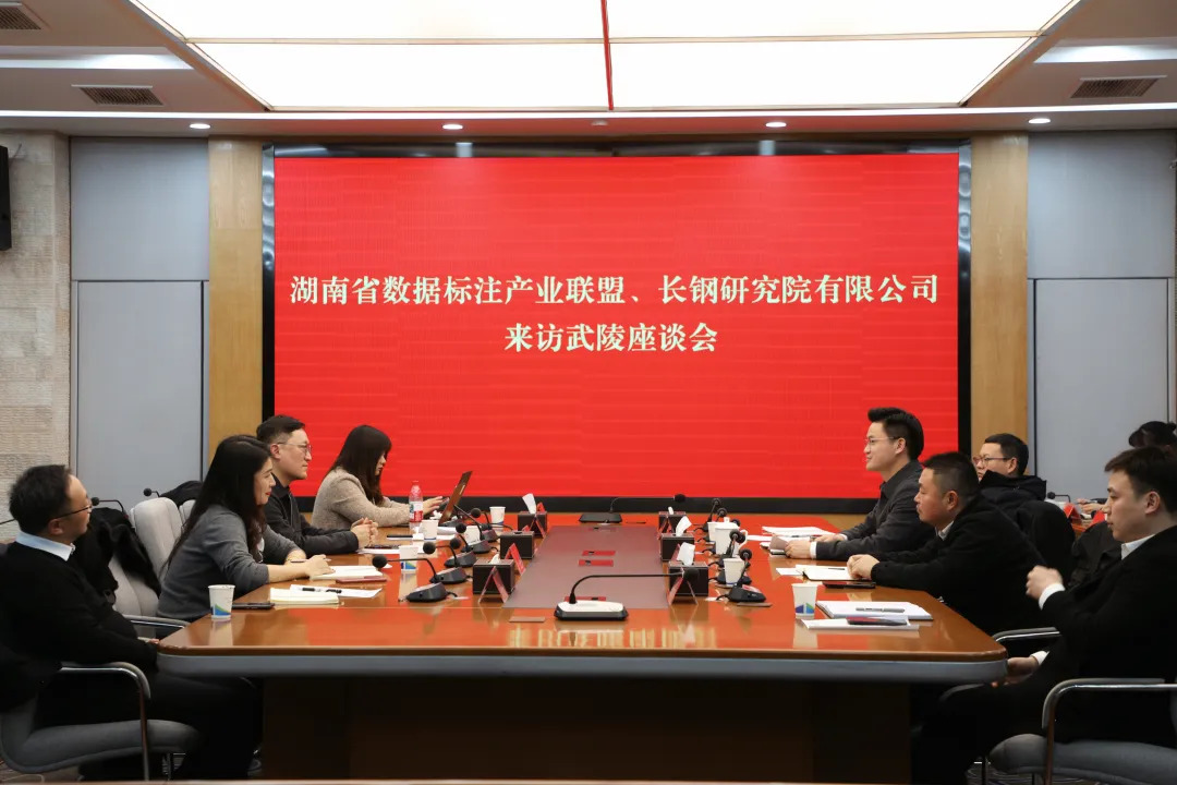 湖南省数据标注产业联盟、长钢研究院有限公司来访武陵座谈会举行