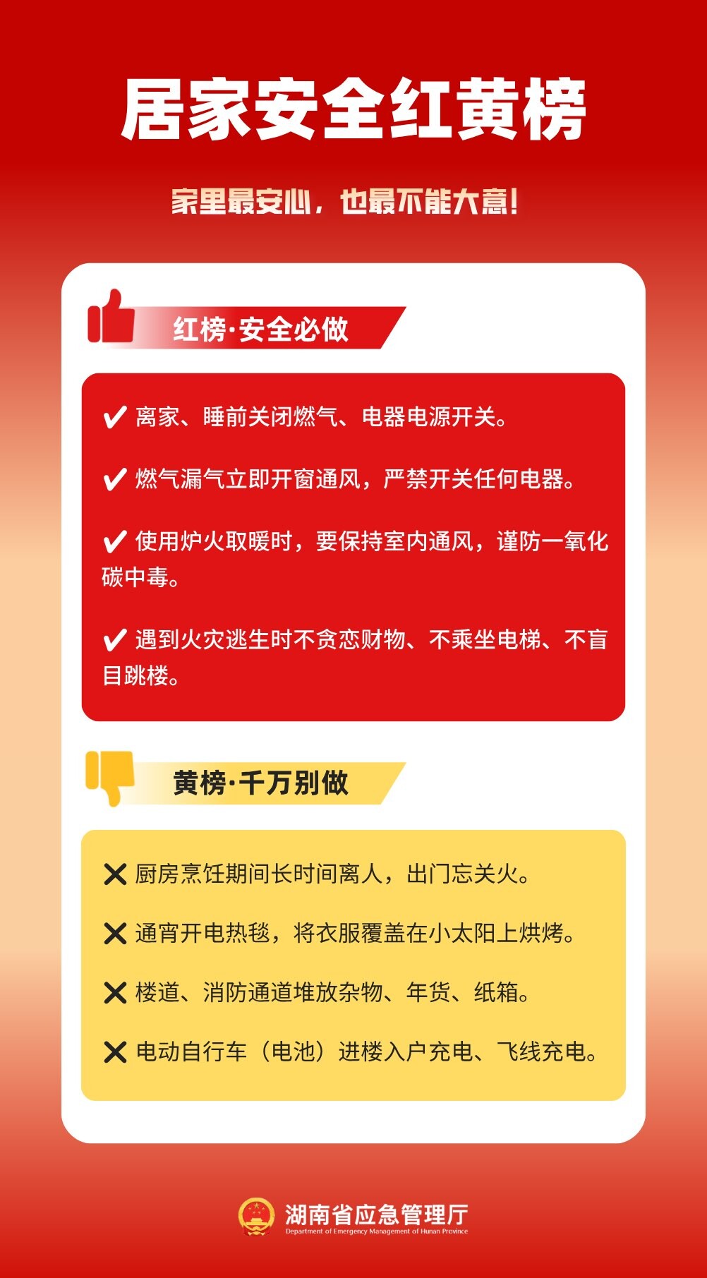 春节安全“红黄榜”：这些事千万别做！
