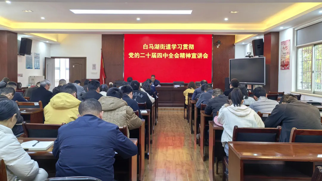 黄治军赴白马湖街道宣讲党的二十届四中全会精神