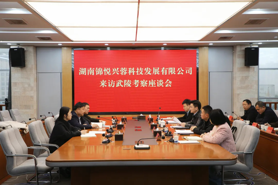 湖南锦悦兴蓉科技发展有限公司来武陵区考察座谈