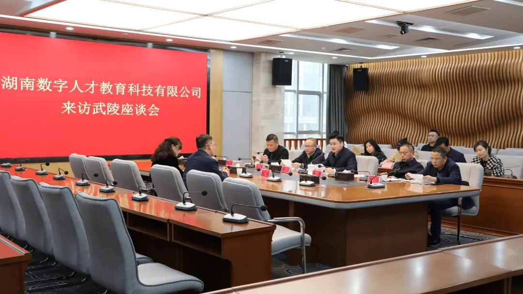 湖南数字人才教育科技有限公司来武陵区交流座谈