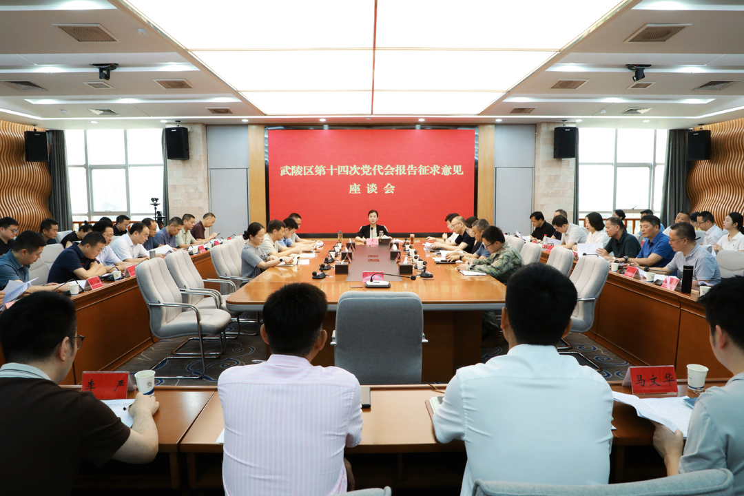 宋磊主持召开武陵区第十四次党代会报告征求意见座谈会