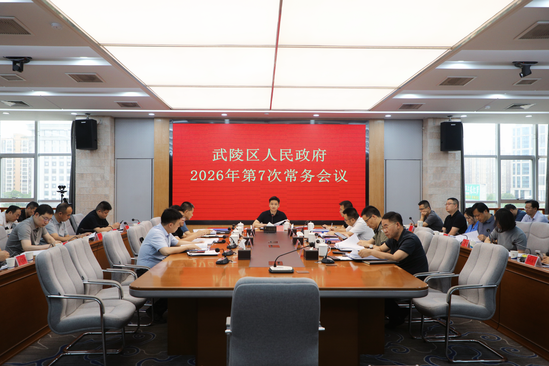 武陵区政府常务会议传达学习上级有关精神