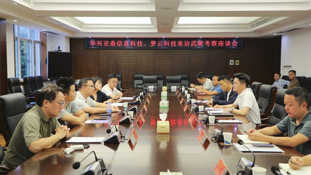 湖南华兴亚鼎信息科技有限公司、湖南梦云科技有限公司来武陵区考察座谈