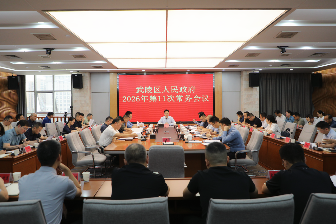 武陵区政府常务会议传达学习上级有关精神