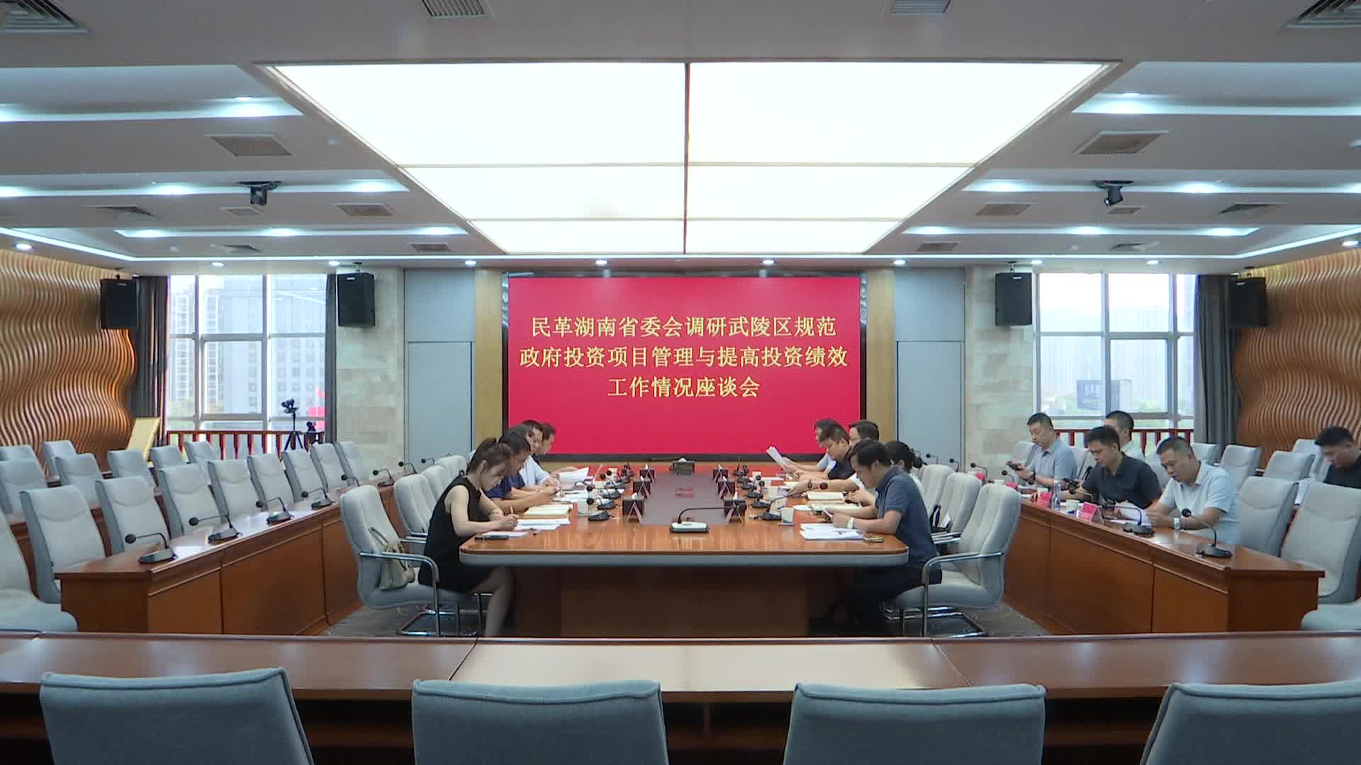 民革湖南省委会调研武陵区规范政府投资项目管理与提高投资绩效工作情况
