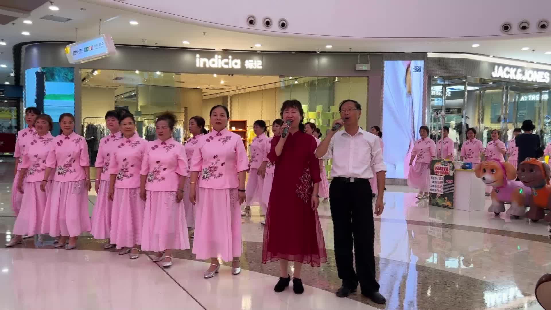 武陵区南坪街道百人红歌合唱团快闪展风采