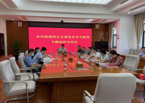 永安街道机关党支部开展党史学习教育专题组织生活会