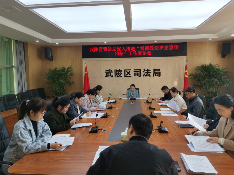 武陵区司法局召开深入推进“常德政法护企惠企20条”工作宣讲会