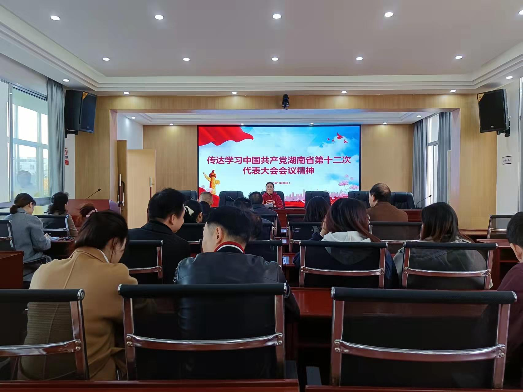 武陵区司法局传达学习湖南省第十二次党代会会议精神