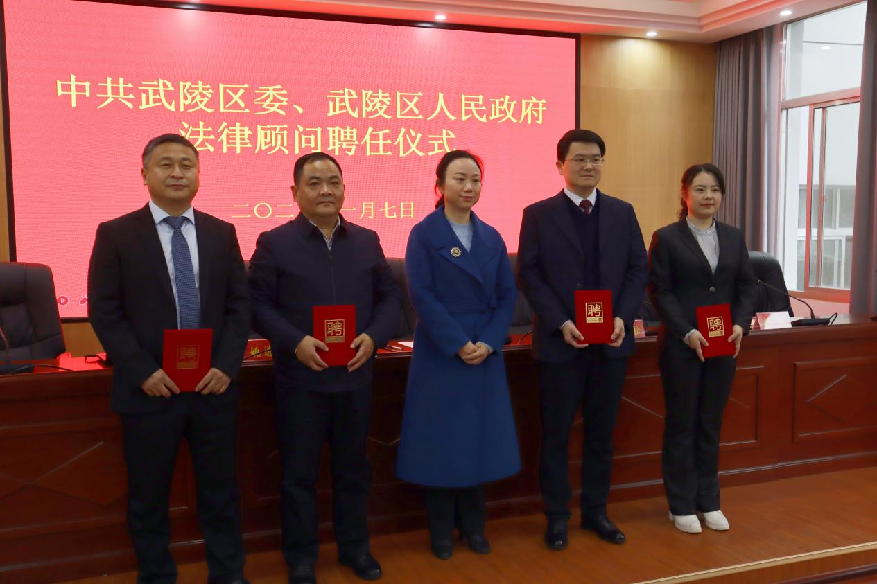 武陵区举行区委、区政府法律顾问聘任仪式
