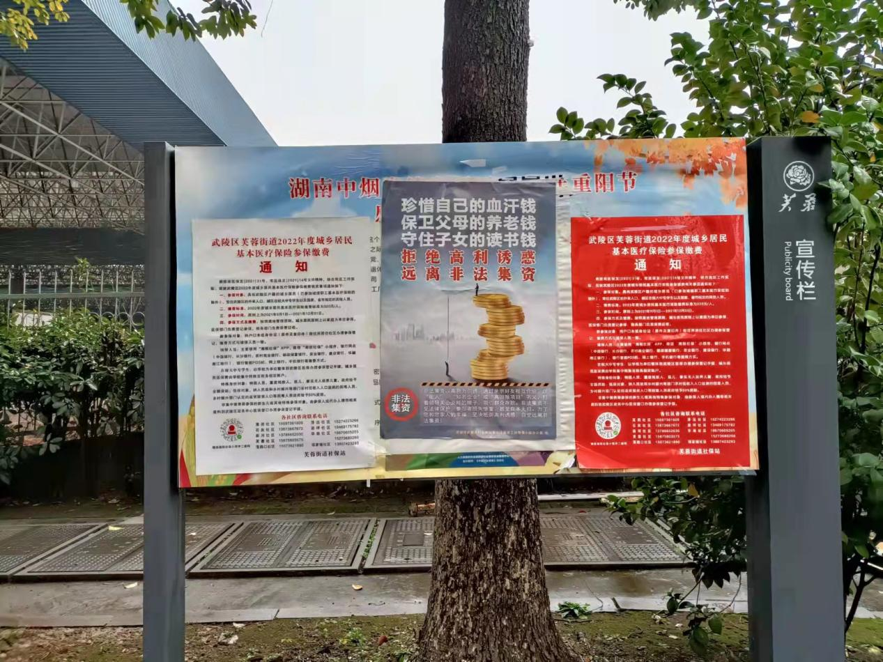芙蓉街道开展扎实有效的防范非法集资宣传及排查活动
