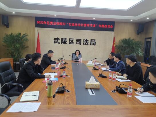 区司法局召开区委法律顾问“打造法治化营商环境”专题座谈会