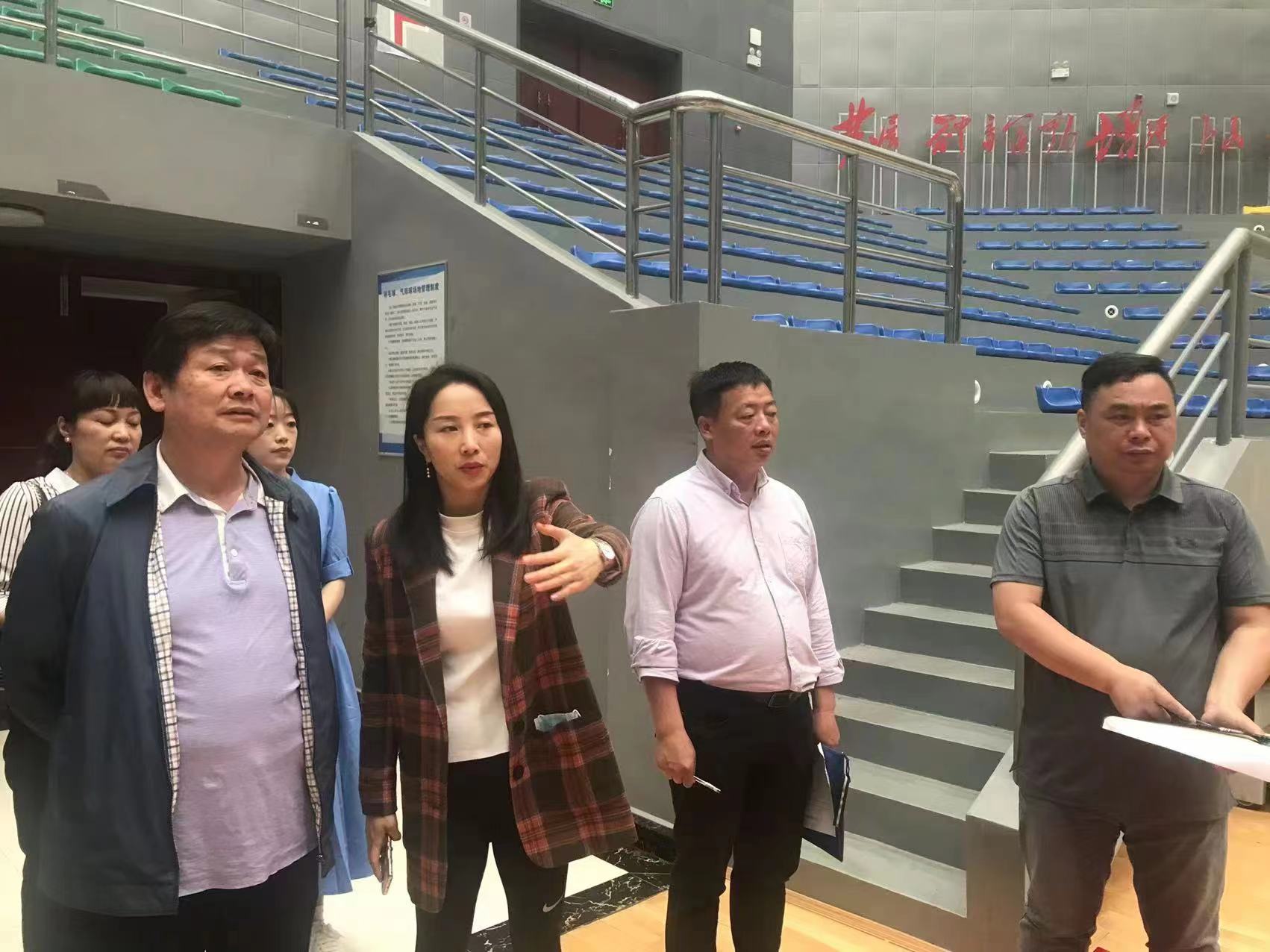 常德市文旅广体局创文第四督导组来武陵区全民健身中心体育馆开展文明城市创建督导工作