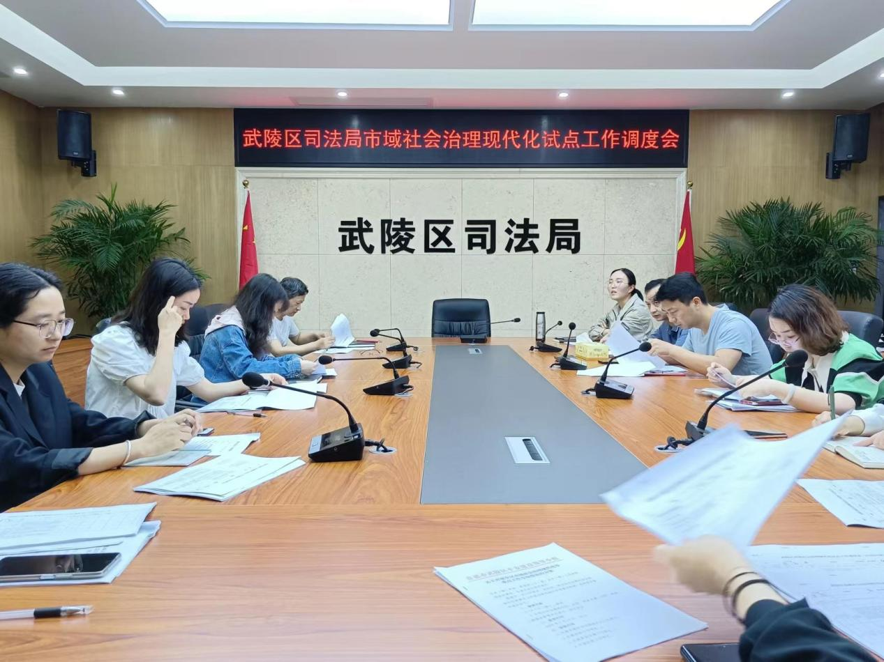 武陵区司法局召开市域社会治理现代化试点工作调度会