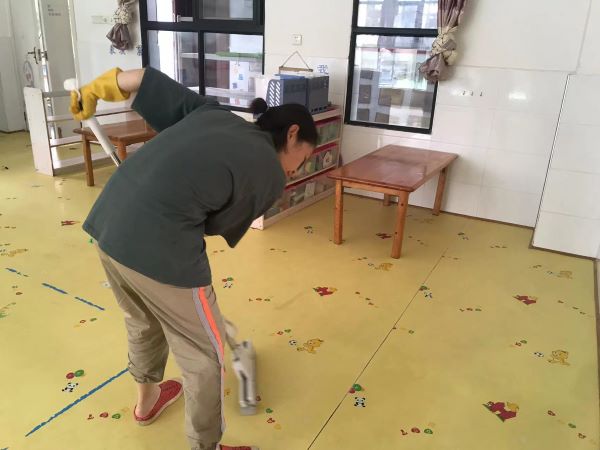 武陵区丹洲乡坪湖幼儿园开展新学期开学整训活动