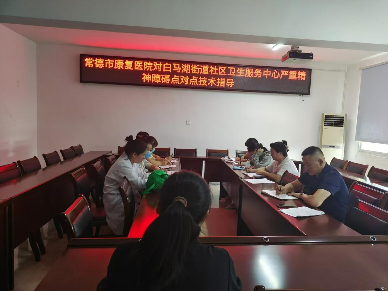 市康复医院对白马湖街道社区卫生服务中心开展严重精神障碍点对点指导